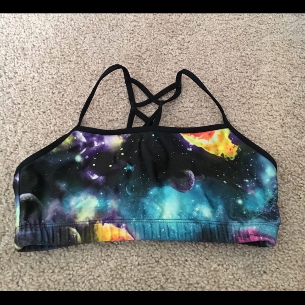 Sports bra galaxy top